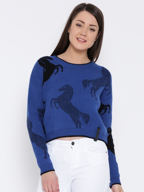 

Vero Moda Blue Patterned Sweater