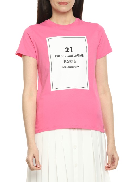 

Karl Lagerfeld Womens Pink Regular Top