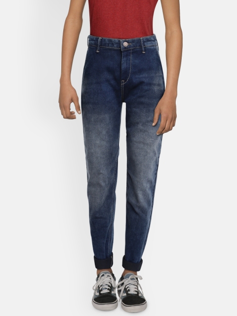 

HERE&NOW Boys Navy Blue Heavy Fade Stretchable Jeans
