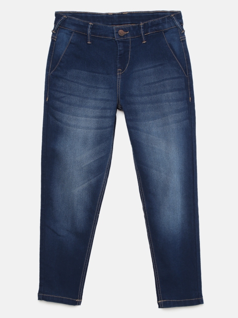 

HERE&NOW Boys Blue Slim Fit Heavy Fade Stretchable Jeans