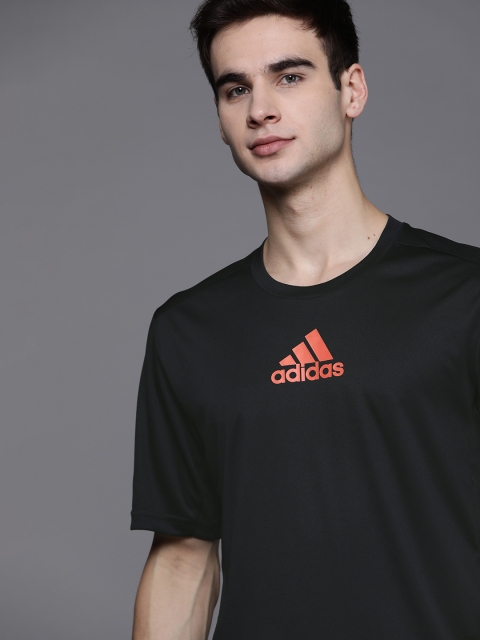 

ADIDAS Men Black 3-Stripes Back Training Sustainable T-shirt