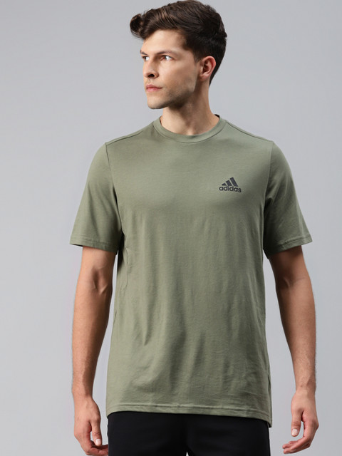 

ADIDAS Men Olive Green FR Solid T-shirt