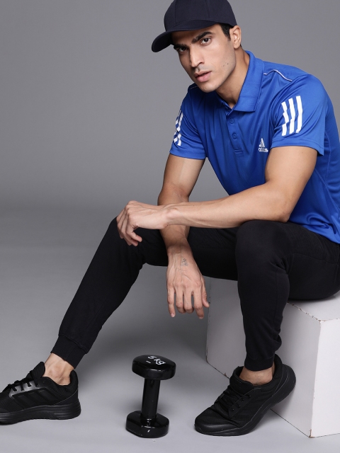 

ADIDAS Men Blue Club 3 Stripes Tennis Polo T-shirt