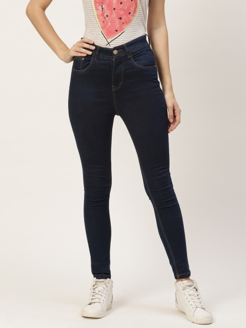 

PARIS HAMILTON Women Navy Blue Super Skinny Fit High-Rise Stretchable Jeans