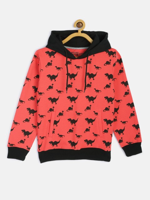 

HERE&NOW Boys Coral Printed Hooded Sweatshirt