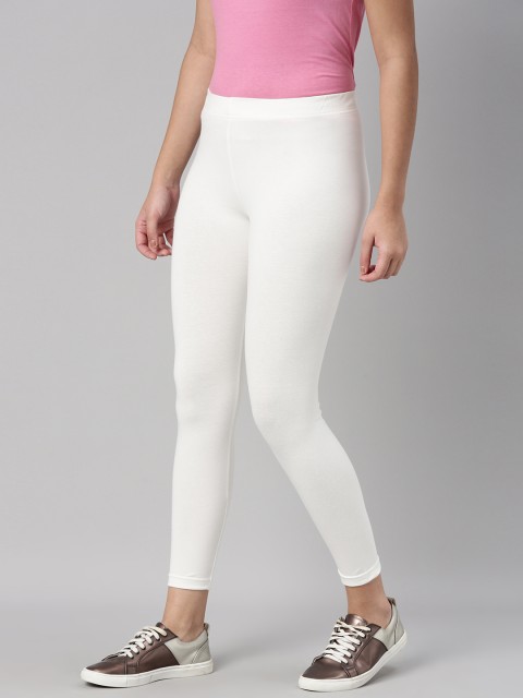 

abof Women White Solid Leggings