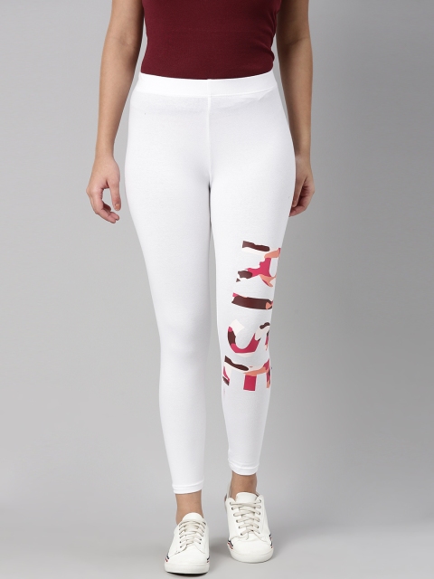 

abof Women White Printed Leggings