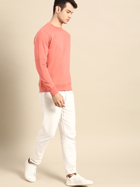 

ether Men Peach-Coloured Sweatshirt