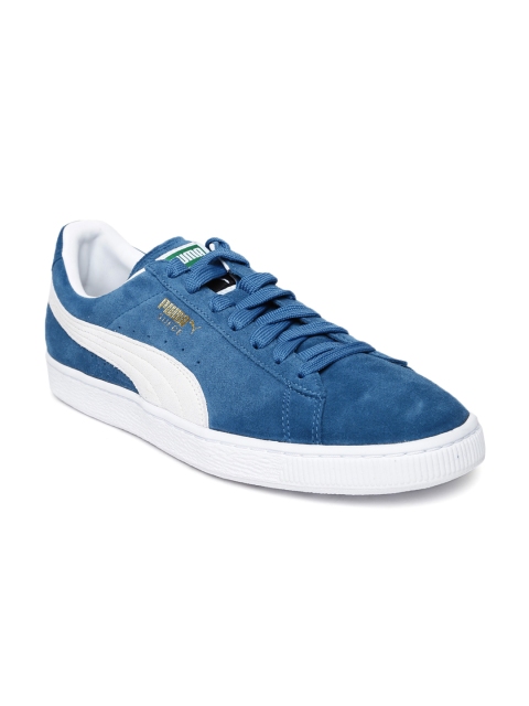 

Puma Men Blue Solid Suede Sneakers