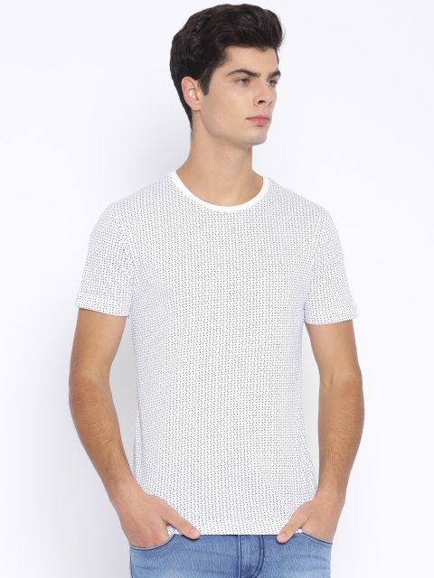 

Flying Machine Men White Printed T-shirt