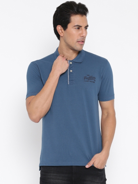 

Flying Machine Men Blue Polo T-shirt
