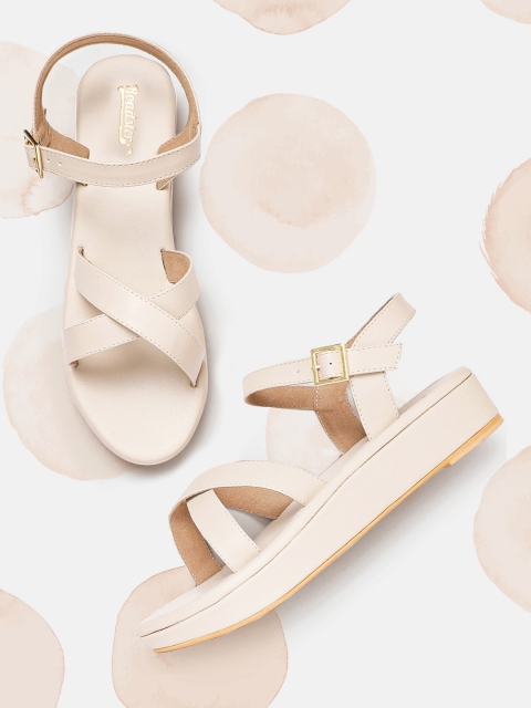 

Roadster Women Off White Solid Flatform Heels