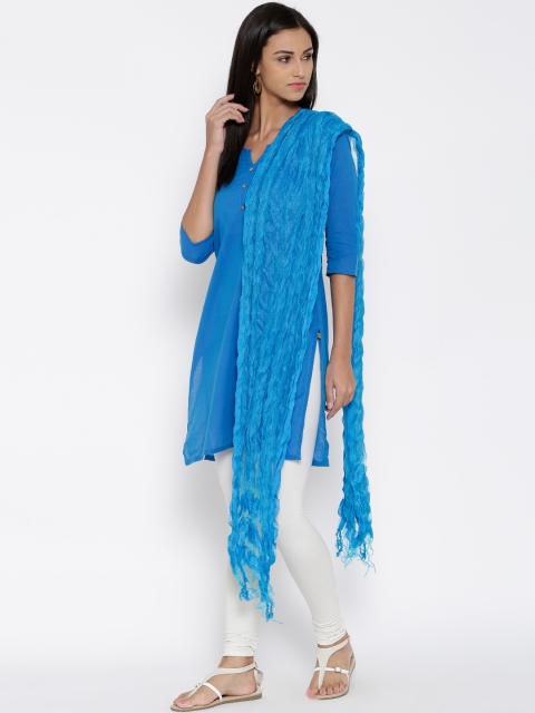 

AURELIA Blue Self-Striped Dupatta