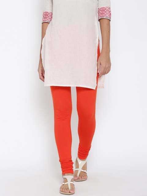 

AURELIA Orange Churidar Leggings