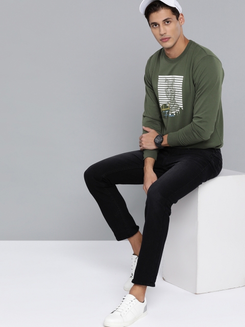 

Kook N Keech Marvel Men Olive Green Black Panther Printed Sweatshirt