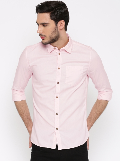 

Jack & Jones Men Pink Slim Fit Solid Casual Shirt