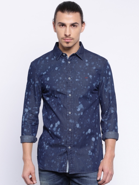 

Jack & Jones Men Blue Slim Fit Denim Washed Casual Shirt