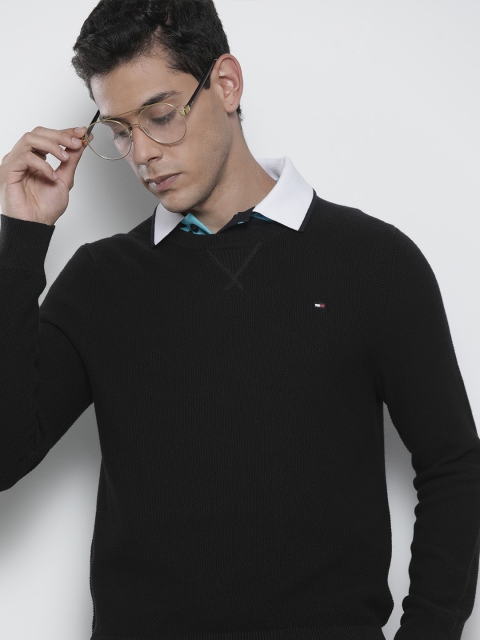 

Tommy Hilfiger Men Black Pullover Sweater