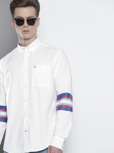 

Tommy Hilfiger Men White miDori bioDry Casual Shirt
