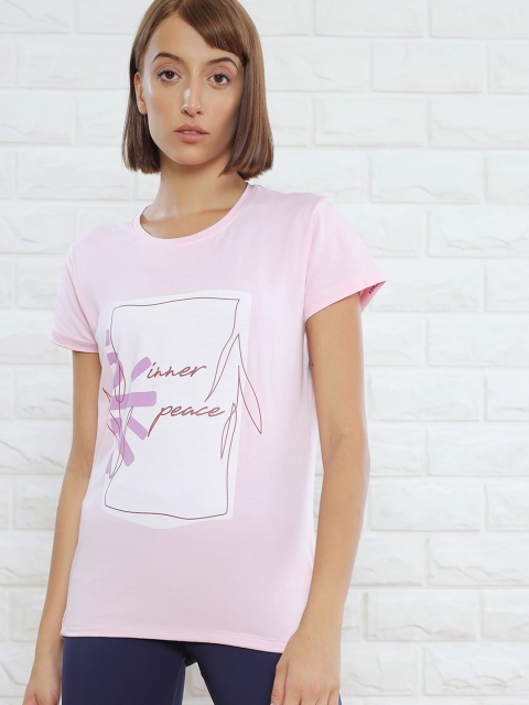 

Cultsport Women Pink Graphic Print Yoga Tshirt