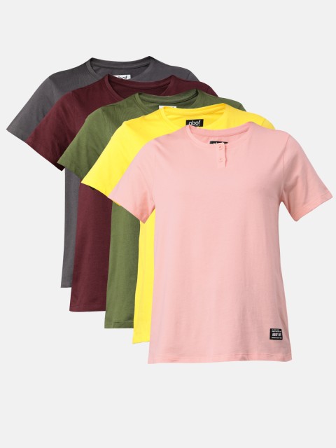 

abof Women Pack of 5 T-shirt, Multi