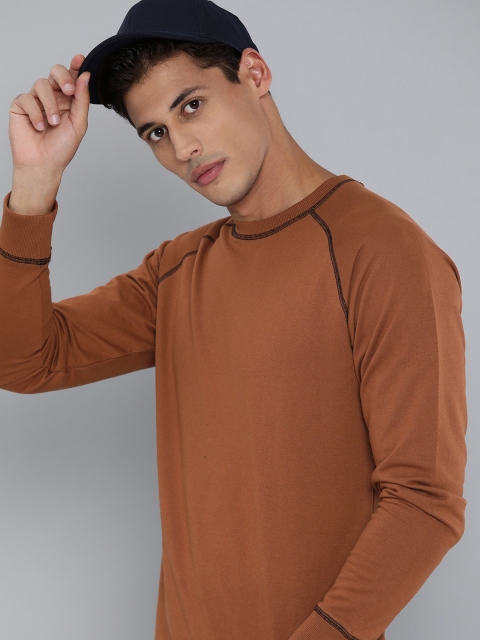 

Kook N Keech Men Brown Solid Sweatshirt