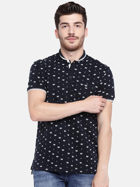 

Ed Hardy Black Printed Polo Pure Cotton T-shirt