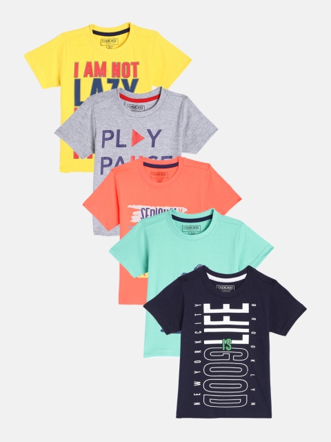 

Cherokee Boys Pack of 5 Pure Cotton Printed Pure Cotton T-shirts, Multi