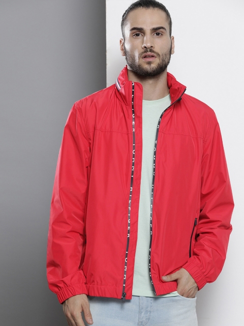 

Tommy Hilfiger Men Red Solid Water Repellent Sporty Jacket