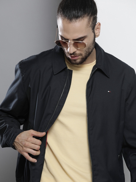 

Tommy Hilfiger Men Navy Blue Solid Bomber Jacket