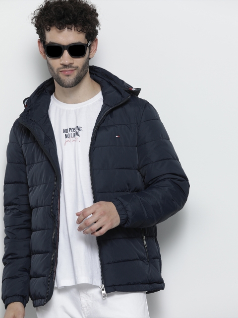 

Tommy Hilfiger Men Navy Blue Quilted Jacket