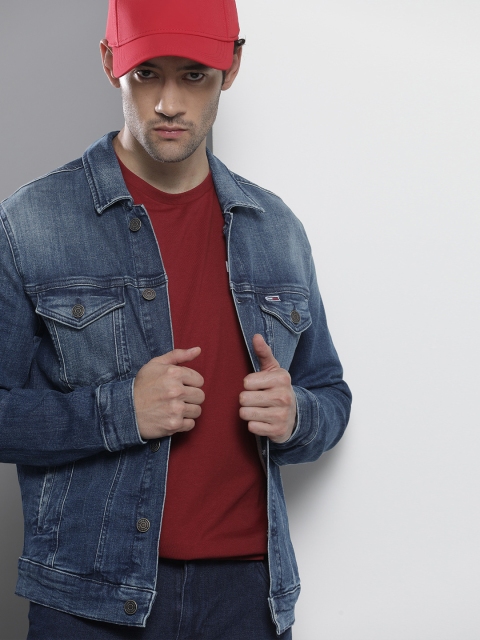 

Tommy Hilfiger Men Blue Solid REGULAR TRUCKER Denim Jacket
