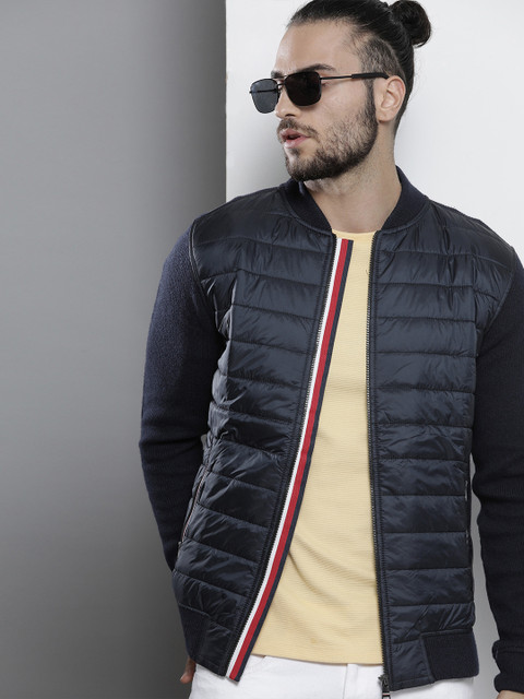 

Tommy Hilfiger Men Navy Blue Solid Padded Jacket