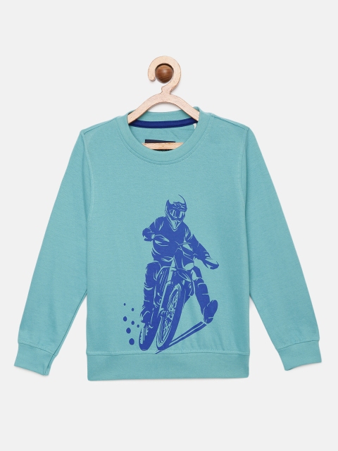 

Cherokee Boys Turquoise Blue Printed Sweatshirt