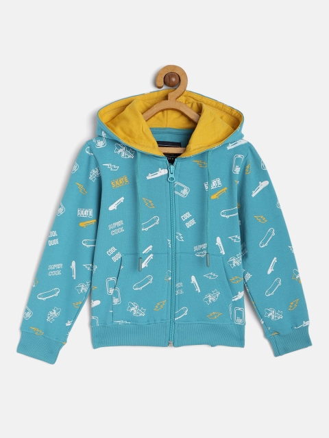 

Cherokee Boys Blue Printed Hooded Pure Cotton Sweatshirt