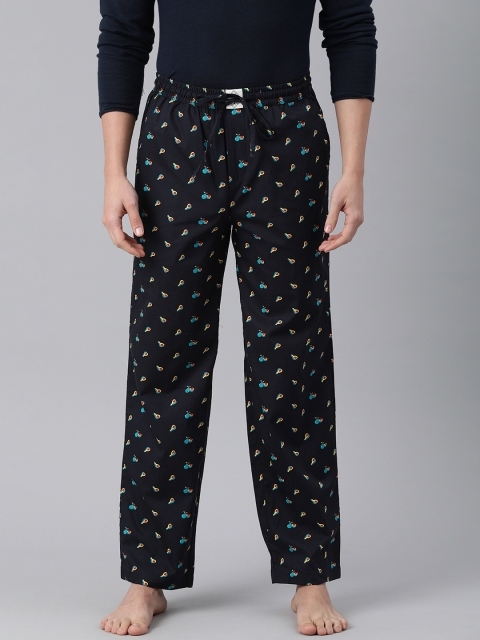 

abof Men Black Printed Lounge Pants