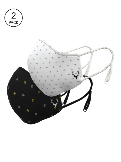 

Allen Solly Women Pack Of 2 Printed 3-Ply Reusable Pure Cotton Protective Outdoor Masks, White