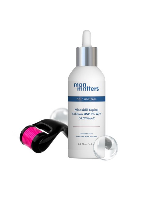 

Man Matters Hair Growth Stimulator Kit with Tonic and Roller, Blue