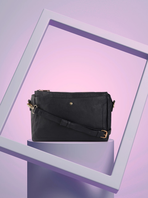 

Mast & Harbour Women Navy Blue Solid Sling Bag
