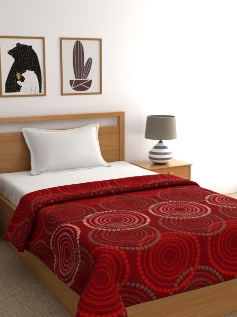 

Raymond Home Red & Orange Ethnic Motifs AC Room 300 GSM Single Bed Blanket