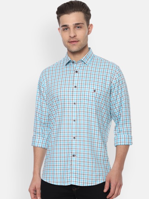 

Louis Philippe Sport Men Blue & Black Slim Fit Checked Casual Shirt