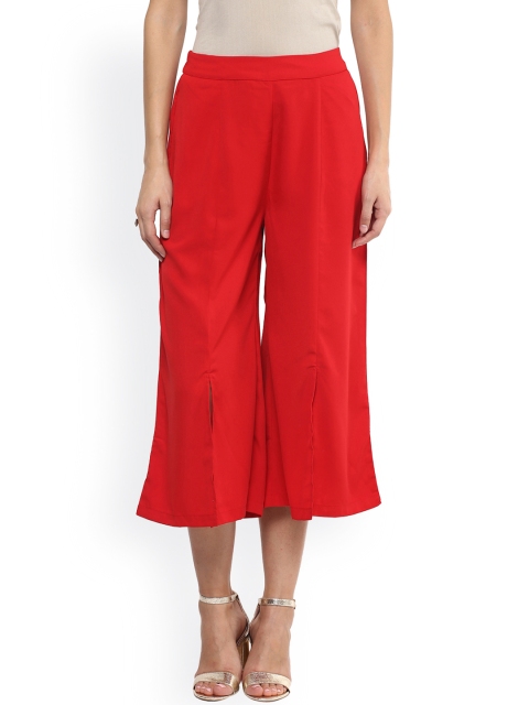 

Fusion Beats Women Red Solid Culottes