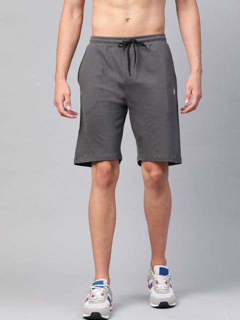 

Kook N Keech Men Charcoal Grey Mid-Rise Regular Shorts