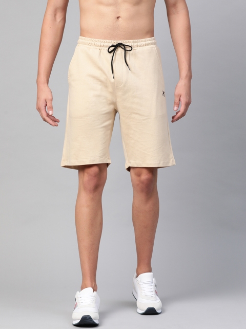 

Kook N Keech Men Beige Solid Mid-Rise Regular Shorts
