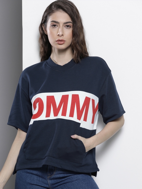

Tommy Hilfiger Women Blue Printed Sweatshirt