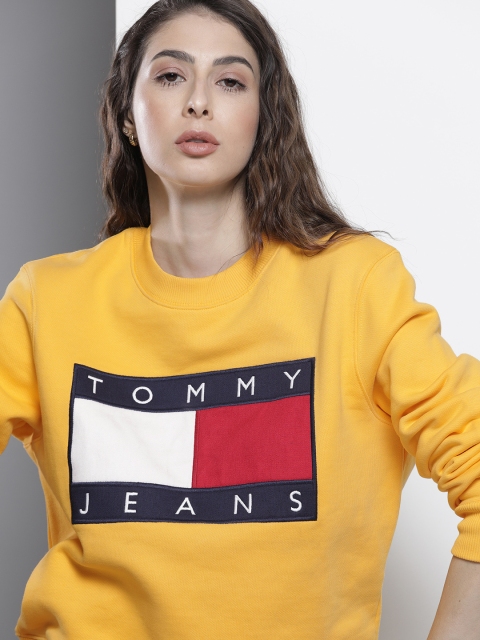 

Tommy Hilfiger Women Yellow Brand Logo Sweatshirt
