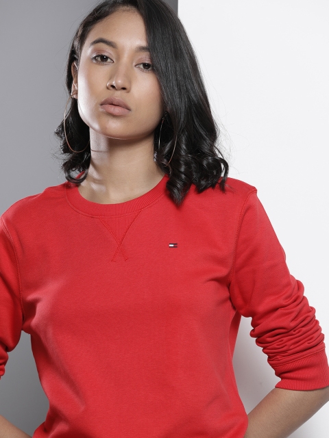

Tommy Hilfiger Women Red Sweatshirt