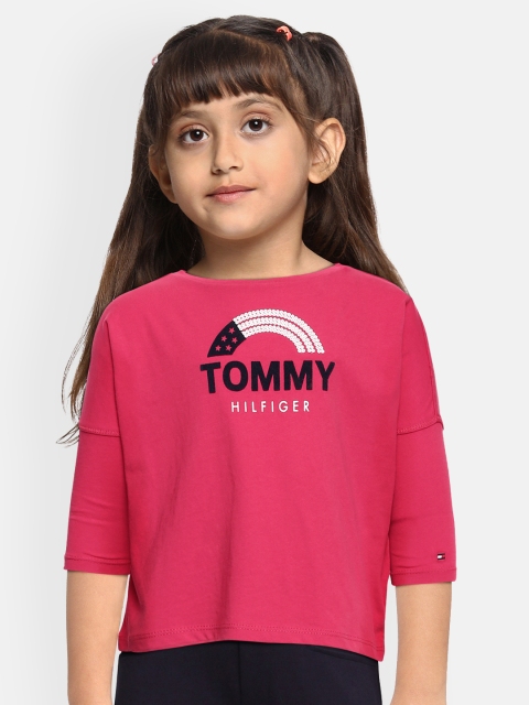 

Tommy Hilfiger Pink Brand Logo Organic Cotton Regular Crop Top