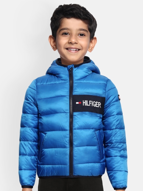 

Tommy Hilfiger Boys Blue ESSENTIAL Brand Logo Padded Jacket