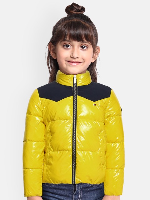 

Tommy Hilfiger Girls Yellow Shiny Puffer Jacket